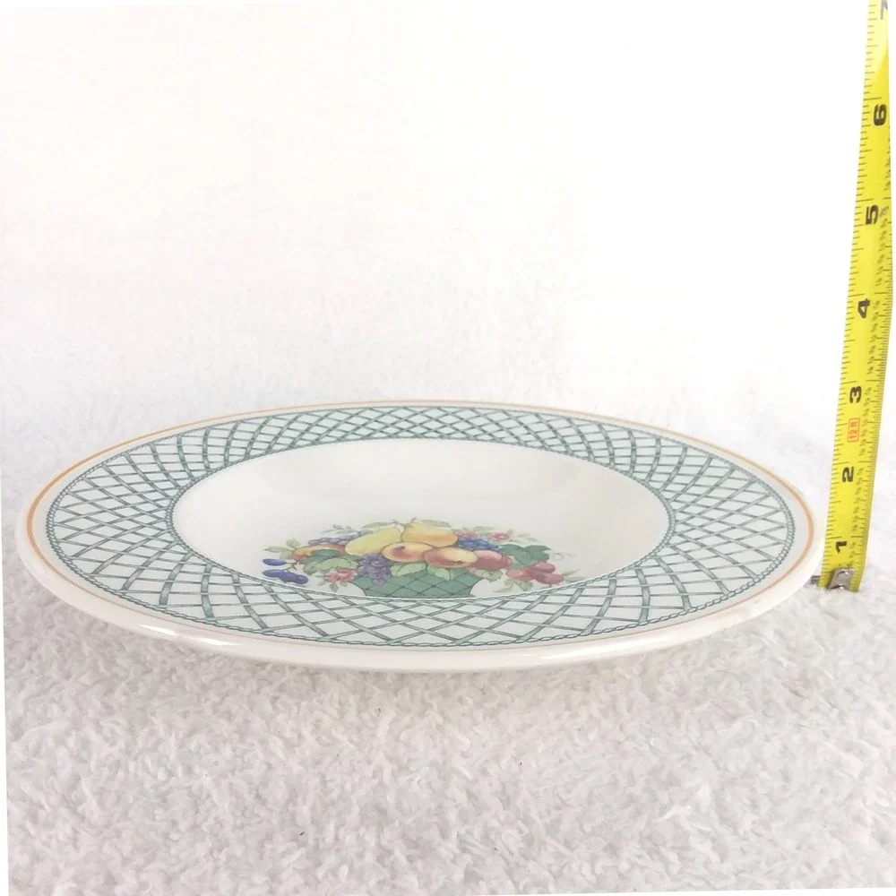 2 Villeroy & Boch Basket Large Rim Soup Bowl 9 3/8